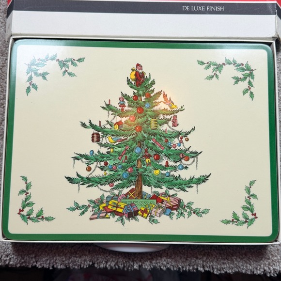 Pimpernel Other - Pimpernel Spode Christmas Tree Placemats Set of 6 Cork Backed